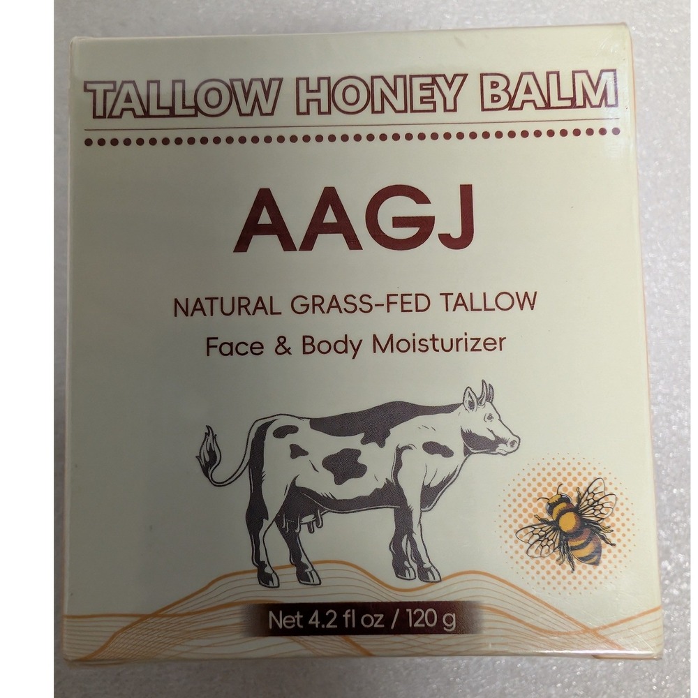 AAGJ Tallow Honey Balm Natural Grass-Fed Face Body Moisturizer 4.2oz MS-120